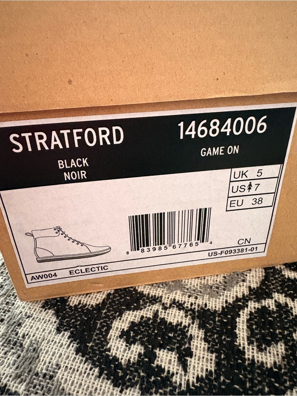 Dr. Martens Black Leather Lace-Up Boots with Red Plaid Lining - Picture 7 of 7